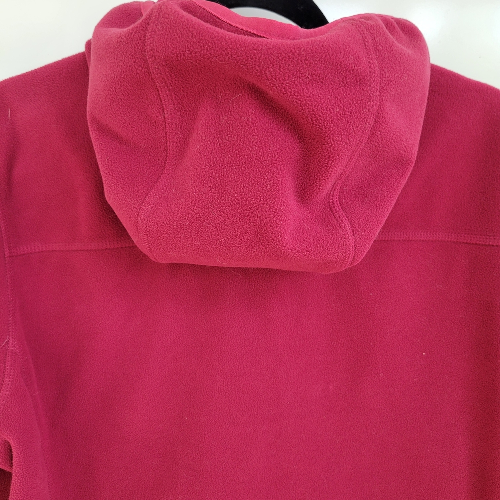 L.L. Bean Raspberry Full-Zip Hooded Fleece Jacket - Picture 2 of 6